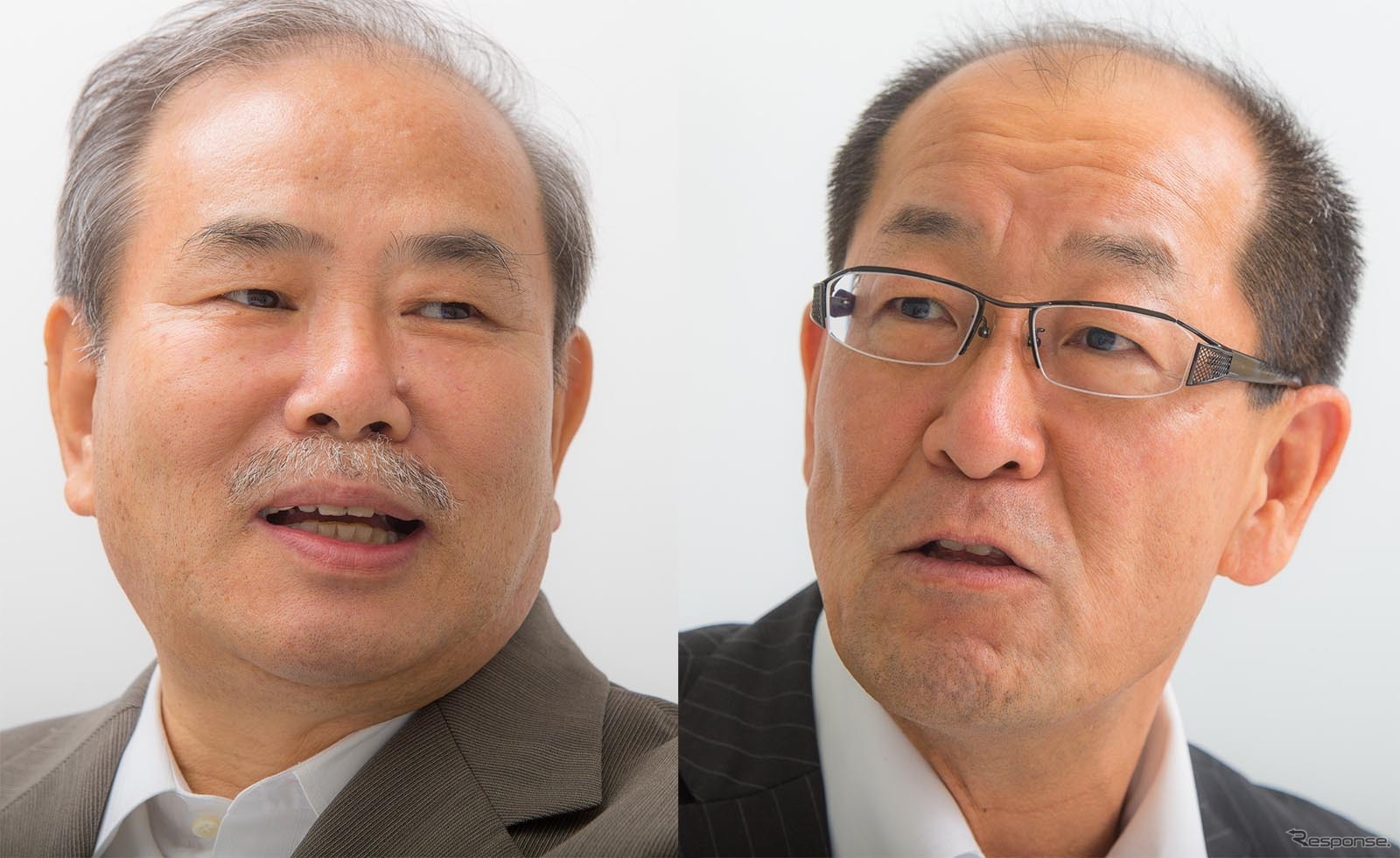 自動車評論家の松下宏氏（左）とトヨタ田中義和主査（右）