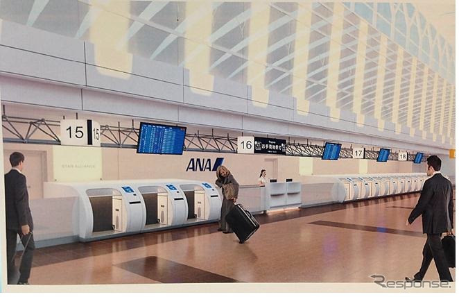 自動手荷物預け機「ANA Baggage Dropサービス」（イメージ