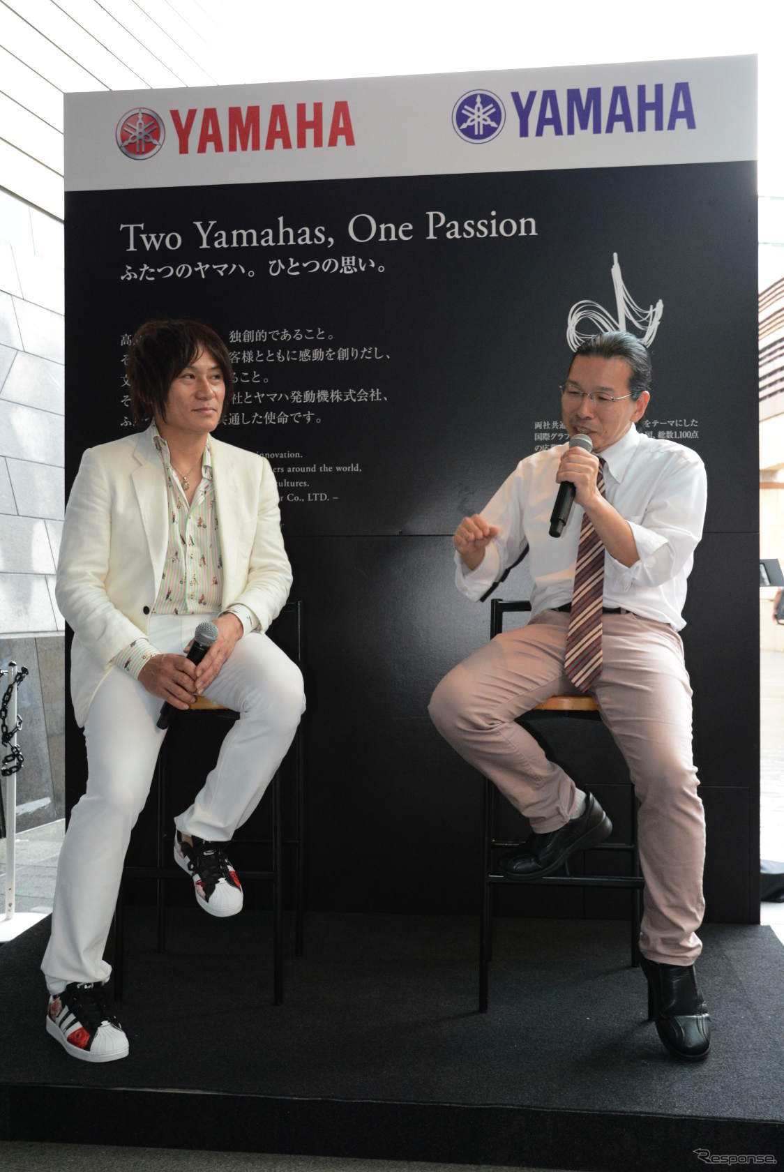 トークセッションする川田所長（右）と長屋本部長