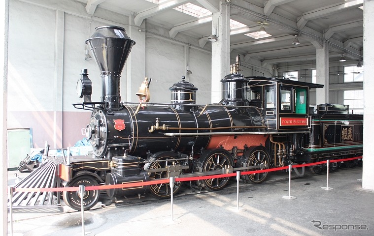 梅小路蒸気機関車館の7100形蒸気機関車「義経」。8月17・18・22・23日に運行される。