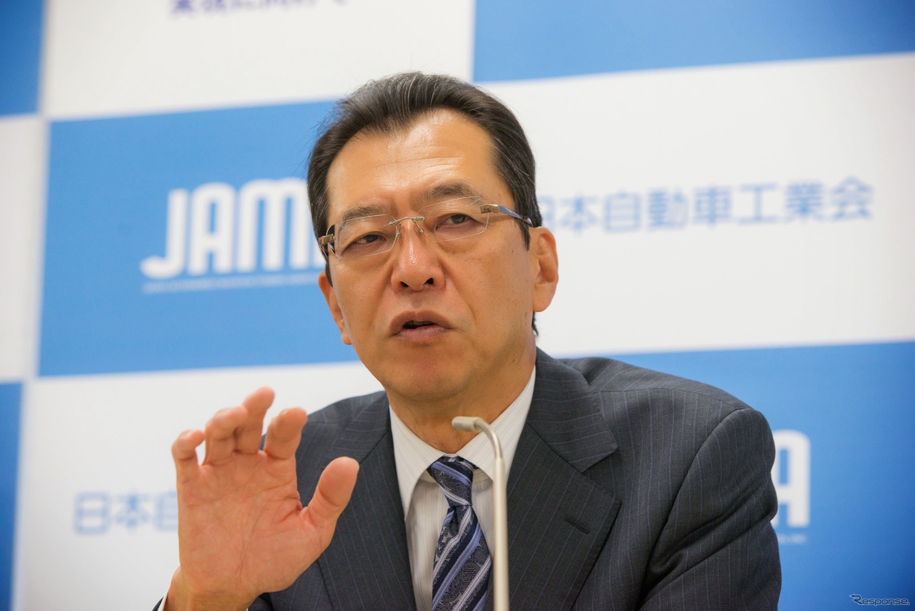 日本自動車工業会の池史彦会長（資料画像）