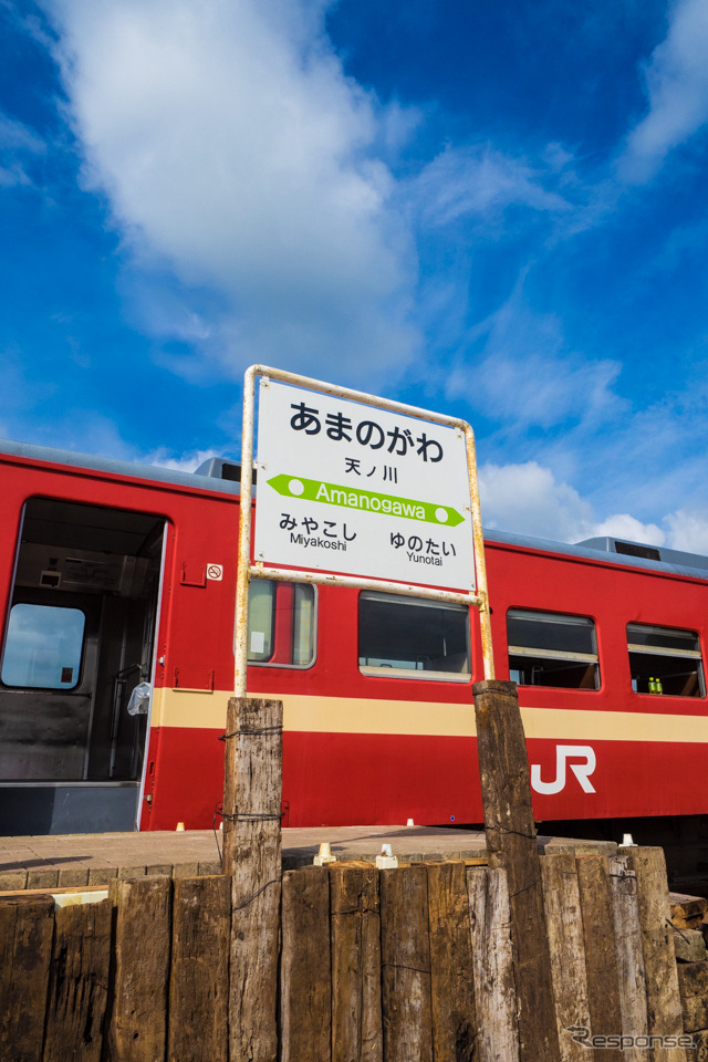 撤去された江差線の名物モニュメント「天ノ川駅」も復活。8月15日まで展示される。