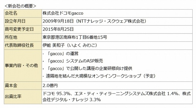 新会社の概要