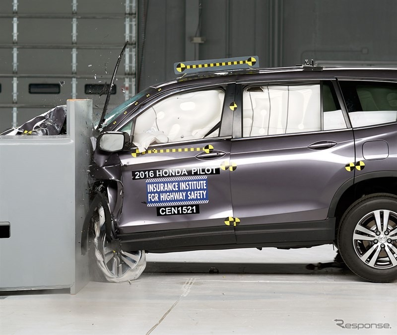 米IIHSの新型ホンダパイロットの衝突テスト
