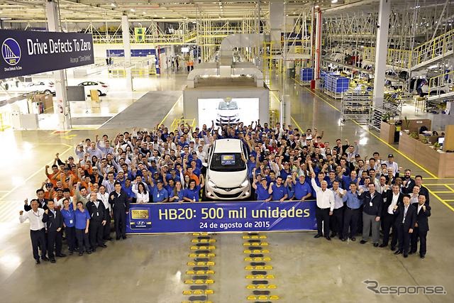 ヒュンダイ HB20がブラジル工場で累計生産50万台達成