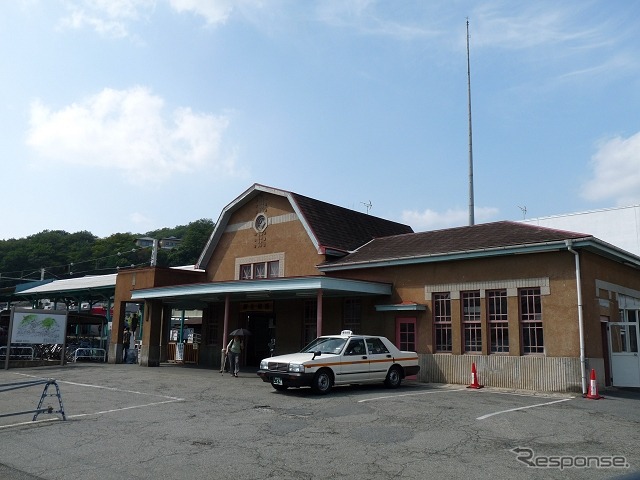 イベントは大胡電車庫と西桐生駅で行われる。写真は西桐生駅。