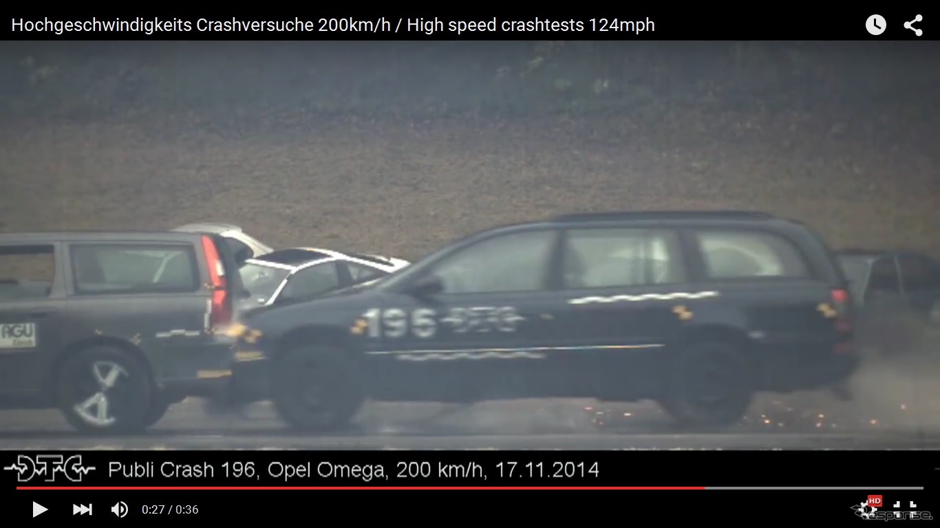 200km/hでの衝突テスト映像を公開したスイスのDTC社