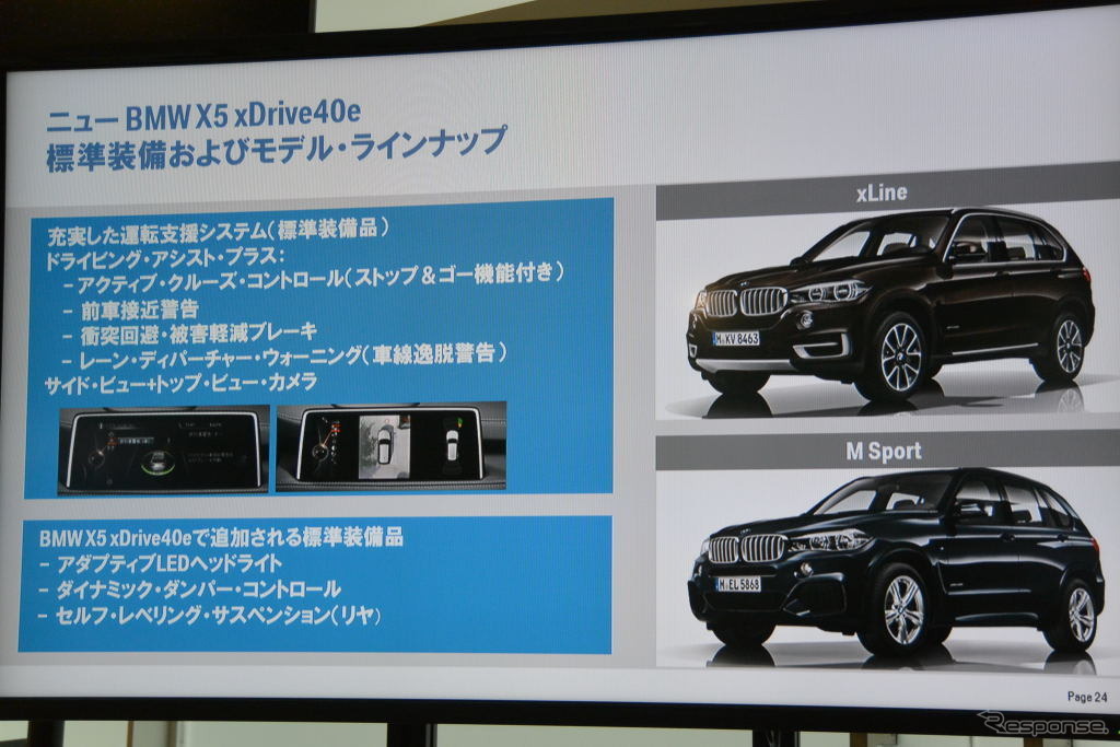 BMW X5 xDrive40e 発表会