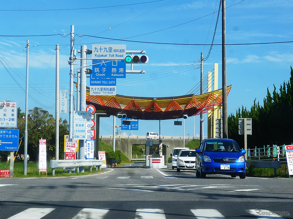 東金九十九里有料道、真亀IC付近