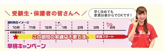 学生ウォーカーの早得キャンペーン