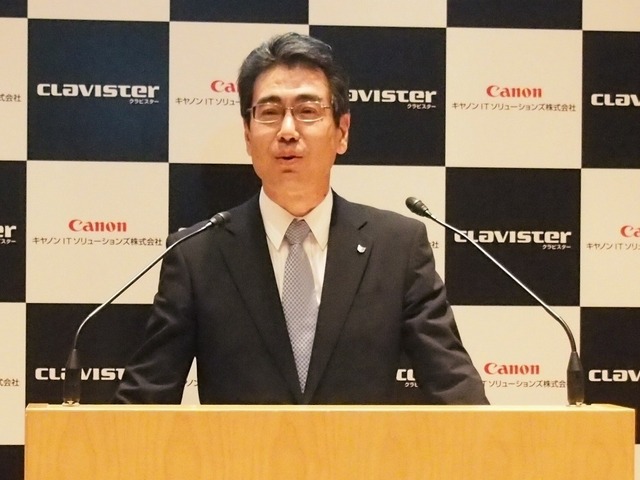 キヤノンITSのセキュリティソリューション事業部の営業部長である崎山秀文氏