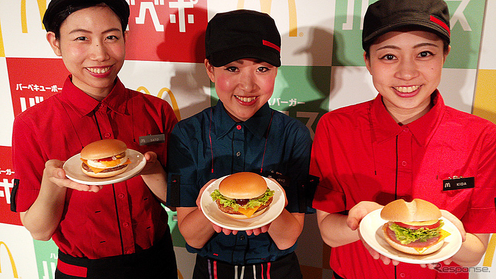 マクドナルドが10月26日から発売する新作3品「エッグチーズバーガー」「バーベキューポークバーガー」「ハムレタスバーガー」