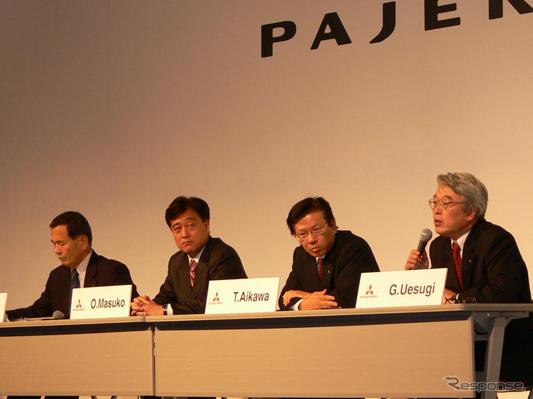 【三菱 パジェロ 新型発表】益子社長、大型SUVは世界的に増加傾向