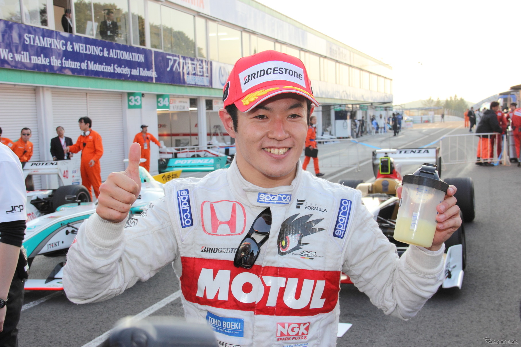 久々に2位表彰台を獲得した山本尚貴（2015SF第6戦）