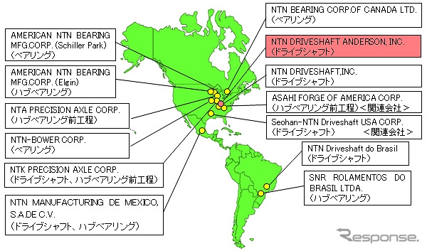 NTN米州生産拠点