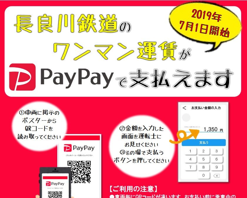 ワンマン列車で運賃のqrコード決済に対応 長良川鉄道が Paypay を活用 7月1日から 2枚目の写真 画像 レスポンス Response Jp ワンマン列車で運賃のqrコード決済に対応 長良川鉄道が Paypay を活用 7月1日から 2枚目の写真 画像 レスポンス Response Jp