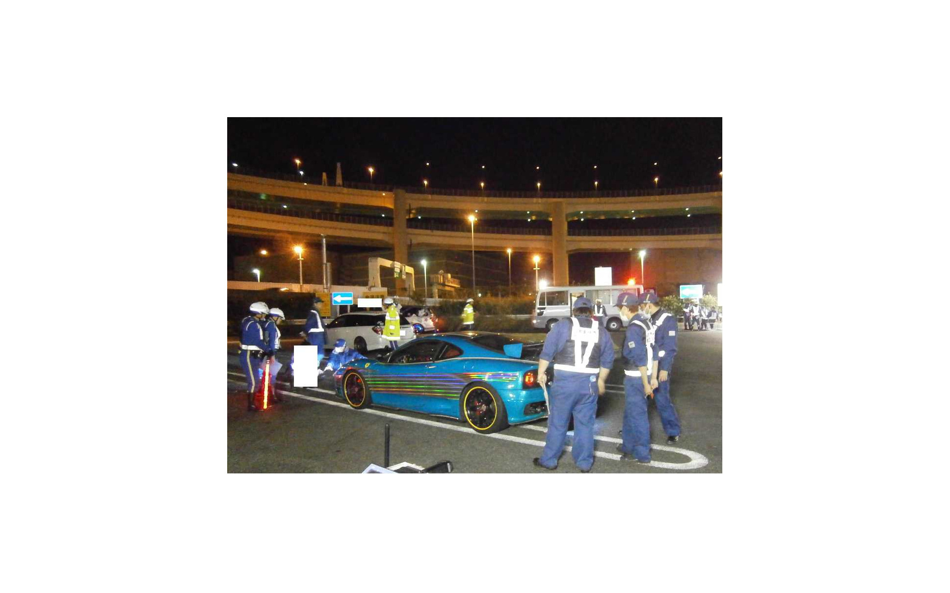 深夜の大黒pa 街頭検査で36台に整備命令 2枚目の写真 画像 レスポンス Response Jp