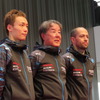 #12 IMPUL の安田裕信、星野一義監督、J-P.デ・オリベイラ。