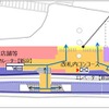 千駄ヶ谷駅の改良計画による平面図。