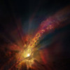アルマ望遠鏡で巨大ブラックホールに吸い込まれるガス雲の様子を初観測