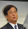 三菱自動車株主総会　益子修会長（24日・千葉県幕張市）