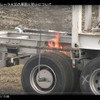 ブレーキ引き摺りによる火災事故の実験（国交省Youtube動画より）