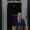 投票の結果を受けて英首相辞任を表明したキャメロン（24日）　(c) Getty Images