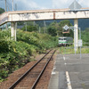 1線スルー化された清水沢駅のホーム。2004年までは列車交換が可能だった。