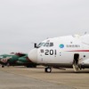 手前からXC-2、C-1、YS-11と国産機が並ぶ。ここにMRJがいれば完璧だった。