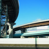 東関道上から見えた高谷ジャンクション（仮称）