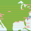 日本の主要都市と同緯度（北米）
