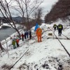 秋田内陸縦貫鉄道が公表した被災地点の写真（2月22日）。4月末に運行が再開される見込みとなった。