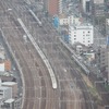 オフィスからも東海道新幹線や東海道本線、名鉄線などの姿を見ることができる。