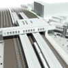 橋上化される新しい膳所駅のイメージ。橋上化後、現在の地上駅舎は撤去される。