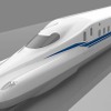 JR東海の新型新幹線「N700S」の先頭部イメージ。左右両サイドにエッジを立てた形状を採用する。