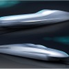 「ALFA-X」の先頭形状イメージ（上：Aタイプ、下：Bタイプ）。2017年春の完成を目指す。