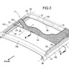 ホンダアクセスが米特許商標庁に特許申請しているタルガトップルーフ構造の図