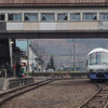 蘭越駅で折返し停車中の「ニセコエクスプレス」。倶知安駅～蘭越駅間は快速として2往復が運行された。2017年11月4日撮影。