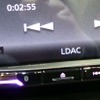 ソニー製ウォークマンでハイレゾ音源を再生してBluetooth接続すると「LDAC」表示に切り替わった