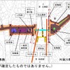 2017年に秋田市が公表した泉外旭川駅の施設配置計画図。