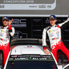 WRCチリ戦を制したトヨタのタナク（右）。左はコ・ドライバーのM.ヤルヴェオヤ。
