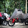 バイク用ハーフカバー登場、コンパクトかつ機能的なキャンプツーリング向け商品