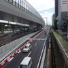 上り線迂回路と連絡路が合流(車両進行方向後ろ向き)。