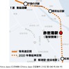 気仙沼線BRT赤岩港駅の位置。所在地は上り線が宮城県気仙沼市赤岩港217-2、下り線が宮城県気仙沼市赤岩港420-1。