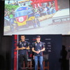 鈴鹿への意気込みを語った、Aston Martin Red Bull Racingのアルボン（左）とフェルスタッペン（右）。