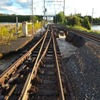 線路の砕石が流出した東武鉄道日光線静和～新大平下間。