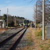 10月25日に襲った大雨の影響で再び列車が来なくなった久留里線上総亀山駅。