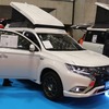 災害で見直されたアウトランダーPHEV…ジャパンキャンピングカーショー2020