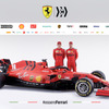 フェラーリの2020年型F1マシン「SF1000」（後方左＝#16 ルクレール、右＝#5 ベッテル）。