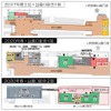 公園口新駅舎整備の概要。2階の展望テラスは4月にオープンする。